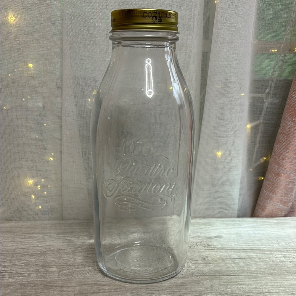 Bormioli Rocco Quattro Stagionie Preserving Bottle 1L Made in Italy with Lid